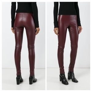 THEORY 100% Lamb Leather Leggings, 8